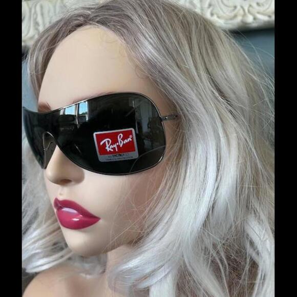 NIB Ray-Ban Highstreet Gunmetal UV Protection Shield Style Sunglasses (RBXX050) - Picture 9 of 9